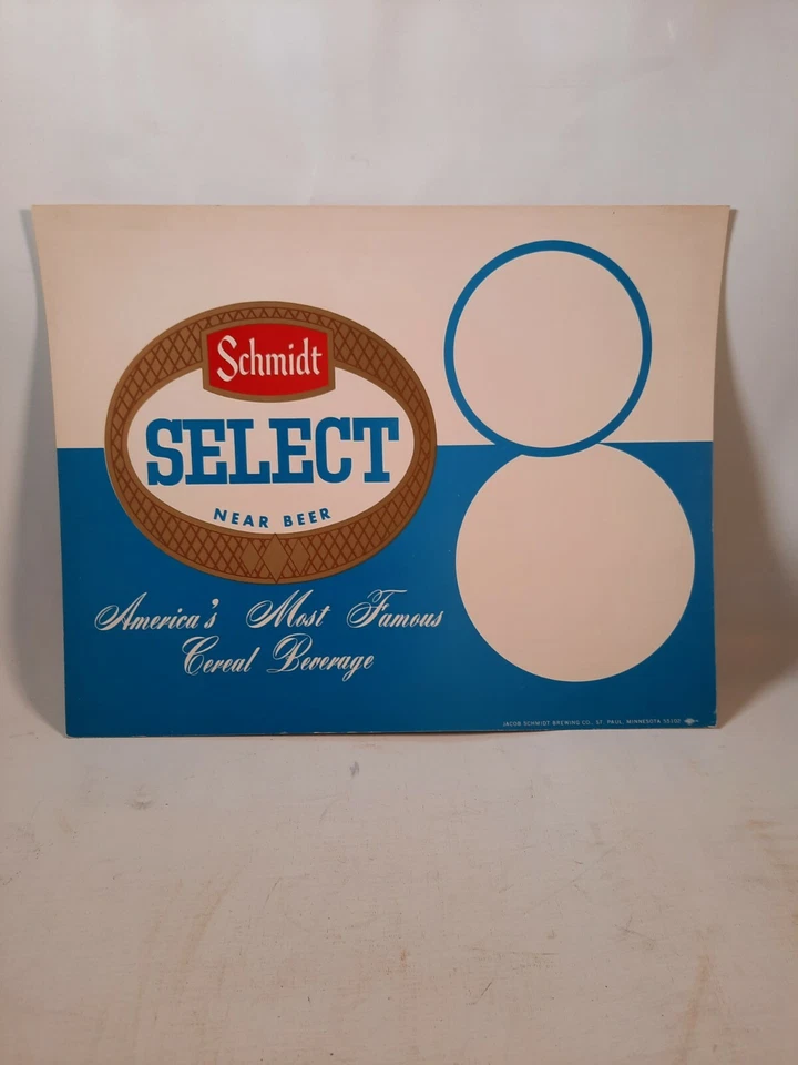  Póster de cerveza Schmidt Select Near Beer promo Schmidts vintage Foto 1 de 4