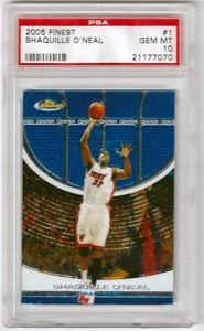 SHAQUILLE O'NEAL 2005-06 Topps Finest #1 PSA 10 GEM MINT - LAKERS - Picture 1 of 2