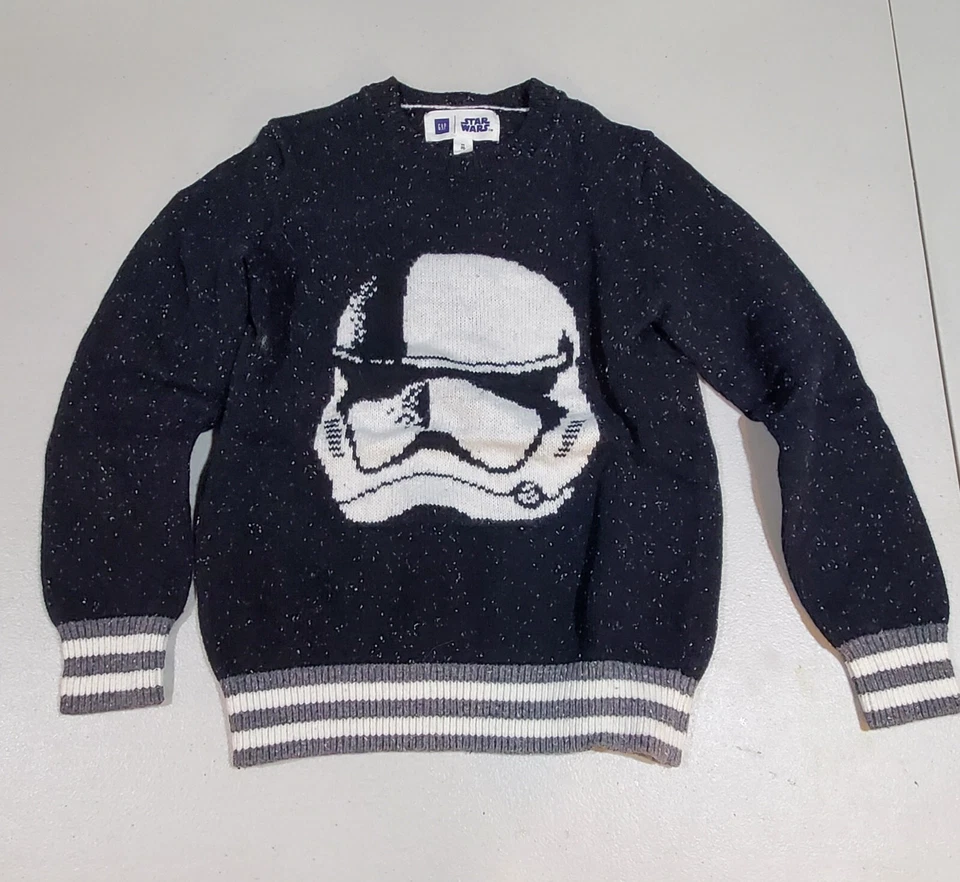 Suéter GAP Star Wars Niños Niños Talla 8 Storm Trooper Intarsia Crew Pullover  Foto 1 de 1