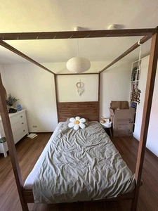 Himmelbett Holz Mit Lattenrost - Bild 1 von 5