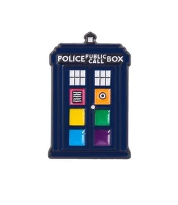 DOCTOR WHO TARDIS POLICE BOX RETRO COLLECTABLE ENAMEL PIN BADGE - Picture 1 of 1