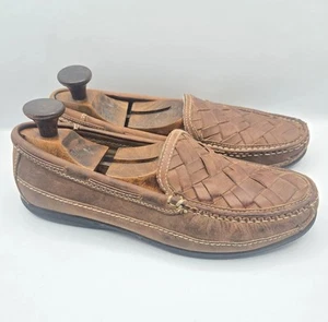 Zapatos mocasines de cuero marrón Johnston & Murphy para hombre talla 9,5 - Imagen 1 de 9