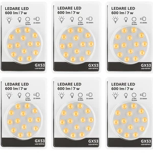 6x Bombillas LED IKEA LEDARE GX53 | 600lm | Regulables | Blanco Cálido 2700K - Imagen 1 de 10