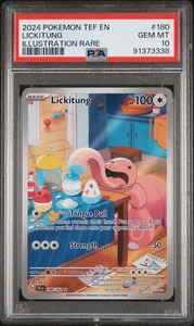 2024 POKEMON TEF EN-TEMPORAL FORCES ILLUSTRATION RARE #180 LICKITUNG PSA 10 - Picture 1 of 2