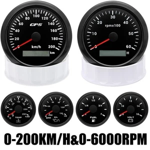 Velocímetro GPS 85 mm 200KM/H&Tacho 6000RPM&52mm combustible/aceite/temperatura - Imagen 1 de 23