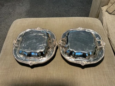 Par de purés vintage enchapados en plata Foto 1 de 3