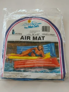 Alfombra de aire inflable The Wet Set 1992 vintage piscina 72" nueva sellada #59703 azul - Imagen 1 de 2
