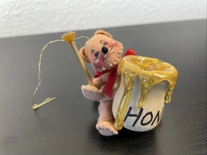 Vintage Annalee Bär und Honigtopf Weihnachtsschmuck 1995 - Bild 1 von 6