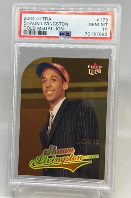 2004 Fleer Ultra Lucky 13 medalhão de ouro Shaun Livingston RC PSA 10 GEM POP 2 - Imagem 1 de 4