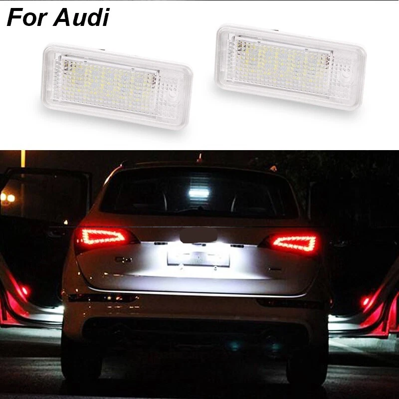 2x White 6000K 18 LED License Plate Lights Lamp For 2005-2009 Audi A6 Quattro C6 - Imagem 1 de 4