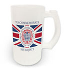16oz To Commemorate King Charles Iii Coronation 2023 Frosted Glass Beer Stein