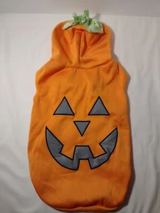 Pumpkin Dog Costume M Halloween Reflective Jack-o'-lantern Hood With Ear Holes - Picture 1 of 5