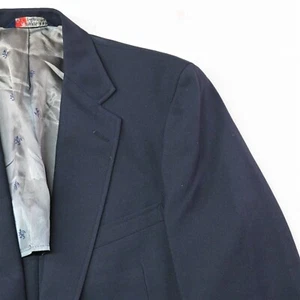 Vtg Austin Reed 40R Navy Blue Gold Button Mens Blazer Sport Coat Jacket - Picture 1 of 12