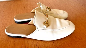 Vintage Gucci Loafers Cream Slip On Horsebit Loafers Women’s Size EU 35/5 - Picture 1 of 8