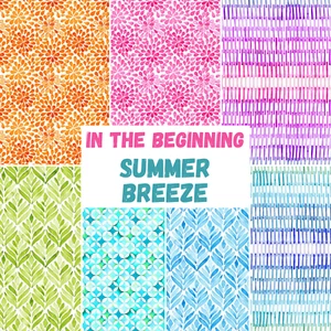 ITB In the Beginning Fabric Summer Breeze Half Yard Stashbuilder Blender Bundle - Picture 1 of 9