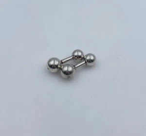 Tiffany & Co. Authentic Sterling Silver Barbell Cufflinks - Afbeelding 1 van 3