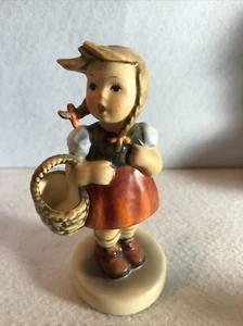 Vintage Goebel Hummel Adorable Girl with Basket Figurine- Little Shopper - Picture 1 of 9