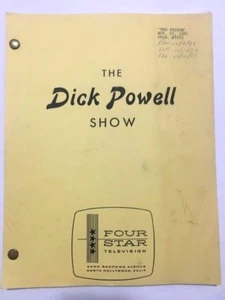 THE DICK POWELL SHOW Guión para TV por RICHARD ALAN SIMMONS "THE PRISON" 1961Raro - Imagen 1 de 5