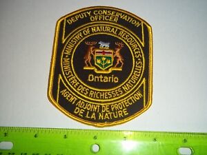 ONTARIO MNR DEPUTY CONSERVATION OFFICER obsolete patch badge L+F Co. Enforcement