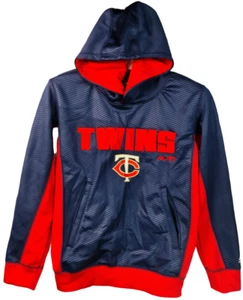 Majestic Youth Minnesota Twins Geo Strike Pullover Hoodie NAVY - SMALL (8) - Picture 1 of 4