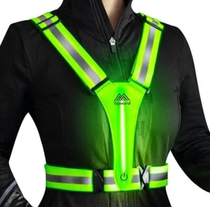 LED Reflective Vest Safety Gear, Light Up Vest for Night Walking Cycling, High - Picture 1 of 6