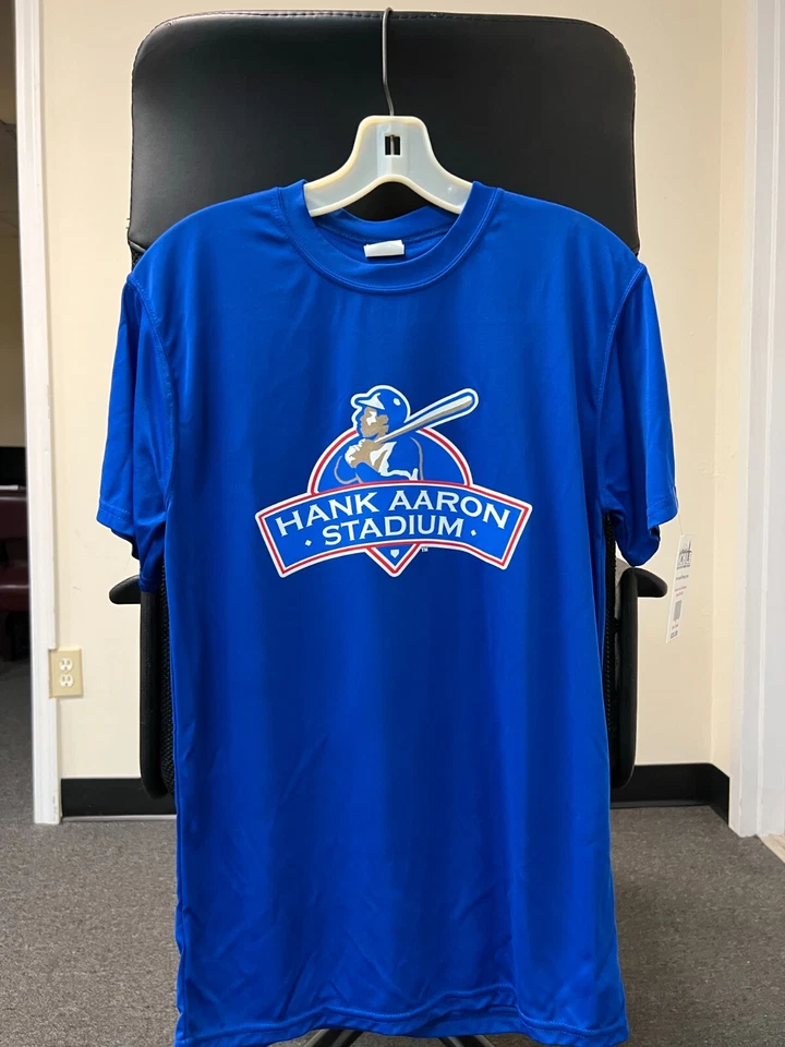 Camiseta Hank Aaron Stadium Azul Real Drifit MUY RARA Foto 1 de 1