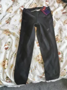Asics Finish advantage 2 Running Tights Compression Leggings 8 Black XS Bnwt - Picture 1 of 9