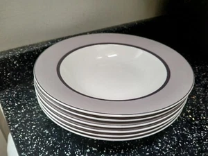 MARKS AND SPENCER MANHATTAN  SOUP / PASTA  BOWLS  X 6 - TAUPE - Picture 1 of 4