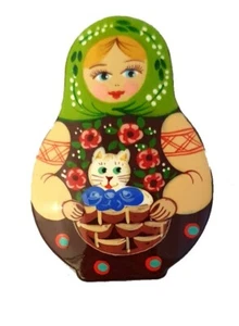 Spilla Russa - Matrioska Con Gatto - Autore Kolokolchik - Picture 1 of 1
