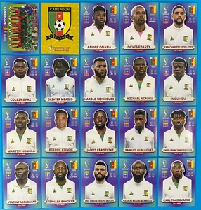 Figurine Panini World Cup Qatar 2022 Team Cameroun Completo CMR1-CMR20 - Imagen 1 de 1