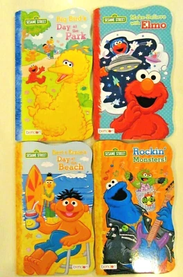 Sesame Street Board Books NEW Lot of 4 Beach Park Make-Believe Rockin' 2020 - Image 1 of 4