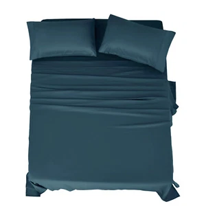 Bamboo Bed Sheet Set 4 Piece Breathable Deep Pocket Soft Luxury Hotel Sheets - Picture 1 of 88