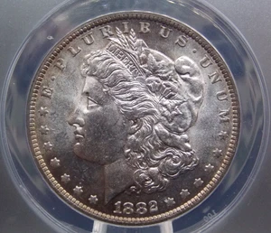 1882 "O/S" Morgan SILVER Dollar $1 ANACS MS61 #621 VAM-4 Unc Top-100 ECC&C, Inc - Picture 1 of 6