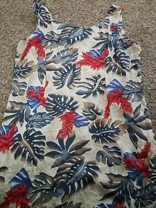 Mango Moon Hawaiian Floral Sleeveless Dress Size 3XL Rayon Resort Luau. C26 - Picture 1 of 8