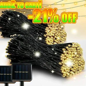 10 20 30 50M LED Solar Power Fairy Garden Lights String Outdoor Outdoor Party - Picture 1 of 16