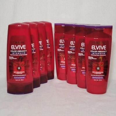 8X LOREAL PARIS ELVIVE COLOR VIBRANCY INTENSIVE SHAMPOO & CONDITIONER 12.6 fl oz - Image 1 of 4