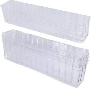 10 Pcs Plastic Planter Liners Clear Rectangular Plastic Liners for Flower Box Pl - Picture 1 of 3