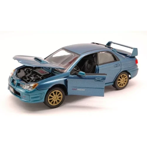 SUBARU IMPREZA WRX STI 2003 METALLIC BLUE 1:24 Motormax Auto Stradali Modellino  - Immagine 1 di 1