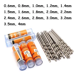 1-100 Stück Kopfdurchmesser 0.6 bis 4mm Silber HSS Spiralbohrer für Stahl & Holz - Picture 1 of 6