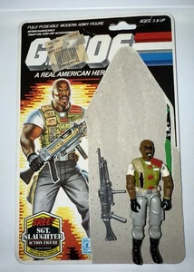 GI Joe ARAH V2 1986 Roadblock Almost Complete W/New O-Ring Full 36 Cardback - Bild 1 von 3