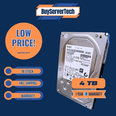 HUS726040ALE610 HGST ULTRASTAR 4TB 7.2K 6G LFF 128MB Cace 3.5" SATA Hard Drive - Image 1 of 2