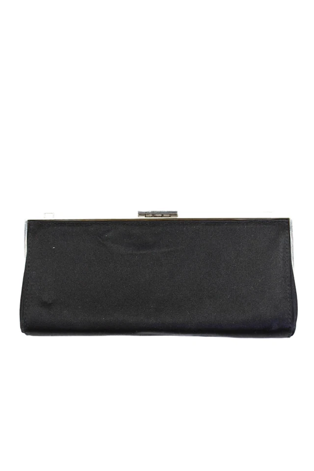 Bolso de mano Badgley Mischka para mujer satinado con bloqueo a presión negro Foto 1 de 4