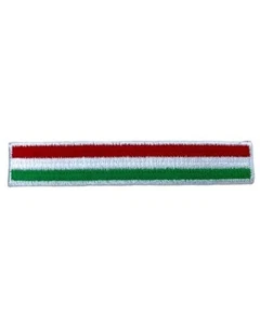 Applicazione Termoadesiva Patch Ricamo Tricolore Bandiera Italia Rettangolare 10 - Imagen 1 de 2