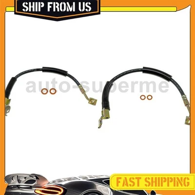 2x Línea de manguera de freno de primera parada delantera para Jeep Grand Cherokee 4,0 L 1993-1998 Foto 1 de 4