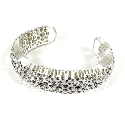 Brazalete LARA GLAM Moonlight Cristal Brillante Acrílico Piedras Swarovski Transparentes Foto 1 de 4