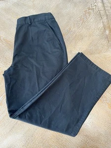 LL Bean Black Original Fit Pants Sz 14P Elastic Waist 32” Inseam 27” Pockets - Picture 1 of 7