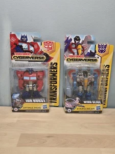 Transformers Optimus Prime & Starscream Wing Slice Scout Class Cyberverse - Picture 1 of 4