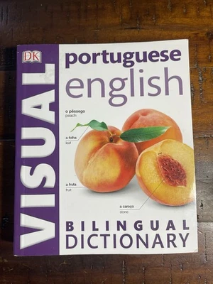 PORTUGUESE ENGLISH BILINGUAL VISUAL DICTIONARY (DK VISUAL *Excellent Condition* - Image 1 of 2