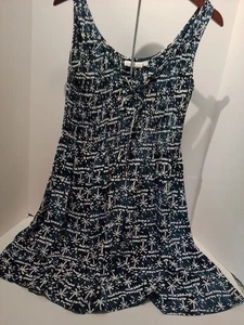 Bali Batik Damen handbemalt ärmellos blau Sommerkleid Perlen Größe Small - Bild 1 von 4