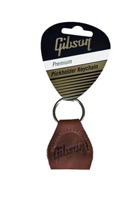 Gibson Premium Leder Plektrum Halter Schlüsselanhänger (braun/AKYC-BRN) - Bild 1 von 1
